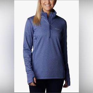 Columbia women’s park view grid half zip size blue large pullover
